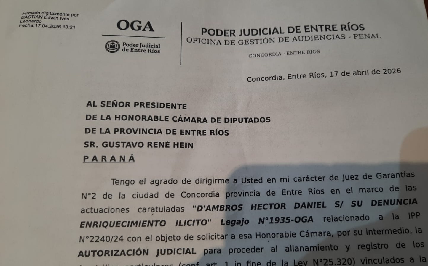 bordet arias not oga