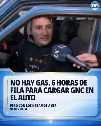 gas falta y colas