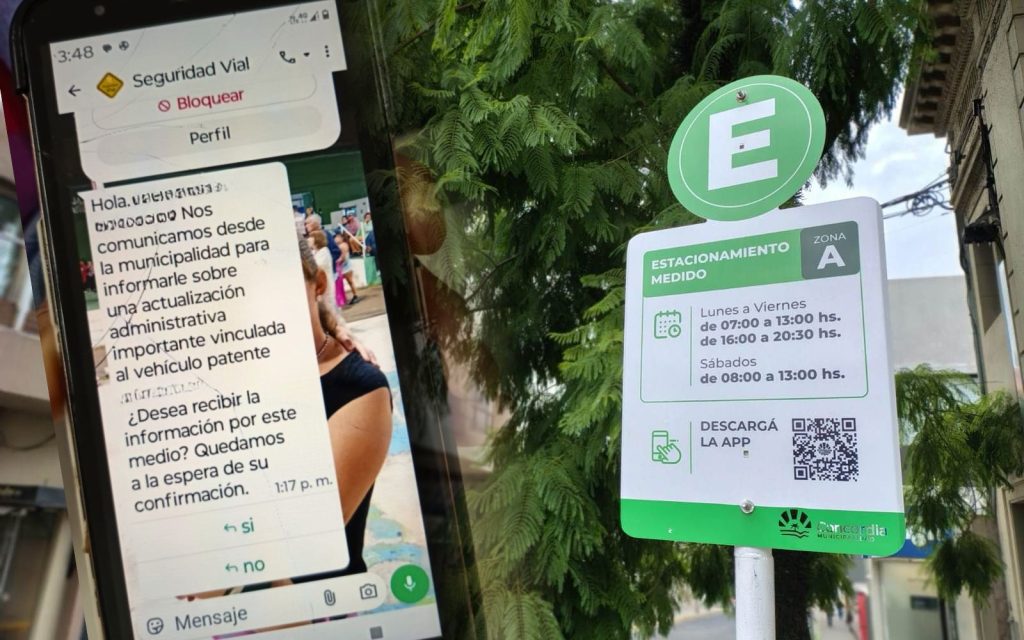 estacionamieto mensajes estafa