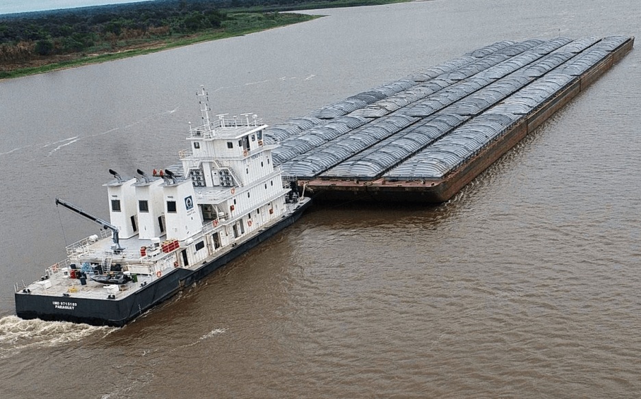 hidrovia barcaza paraguay rio parana
