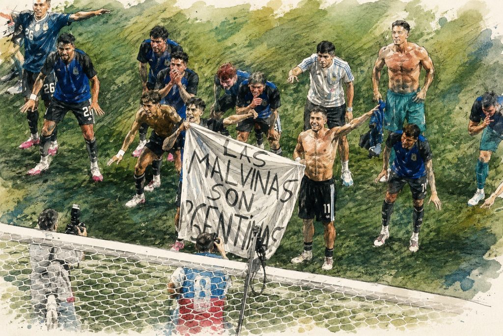 las malvinas son argentinas trapo mundial