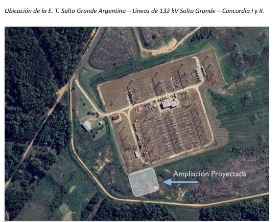 subestacion salto grande foto aérea