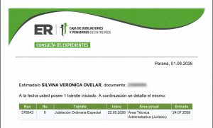 ovelar trámite jubilatorio