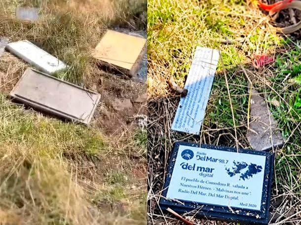 malvinas cementerio vandalizado