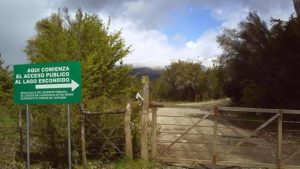 lago escondido acceso público